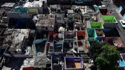 Vista aérea de lo que la Ciudad Perdida, en Ciudad de México.