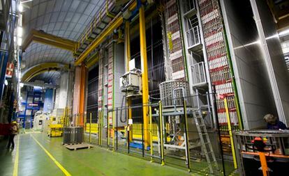 El detector de neutrinos OPERA, en el laboratorio subterráneo de Gran Sasso (Italia), donde se han medido velocidades de estas partículas elementales superiores a las de la luz.