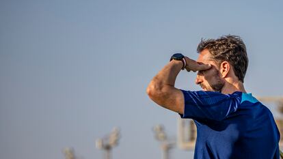 Gareth Southgate, seleccionador de Inglaterra, en el entrenamiento del domingo.