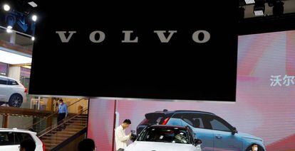Una exhibición de Volvo en Pekín. 