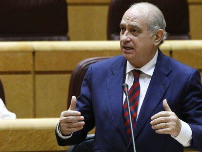 El ministro del Interior, Jorge Fern&aacute;ndez, este martes en el Senado