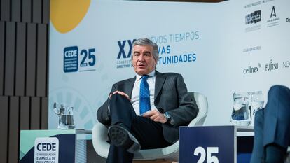 El presidente de Naturgy, Francisco Reynés, la semana pasada en el Congreso de Directivos.