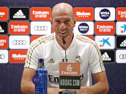 Zinedine Zidane, en rueda de prensa.