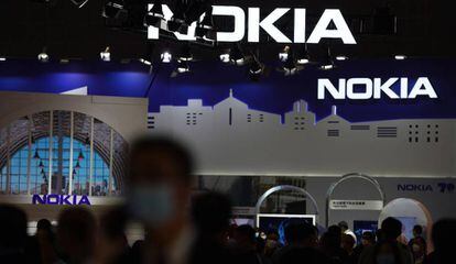 Estand de Nokia en la III Exposición Internacional de Importaciones de China celebrada en Shanghai. 