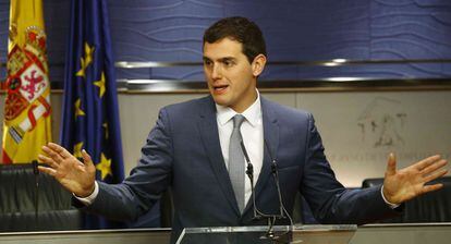 Albert Rivera, en el Congreso de los Diputados.