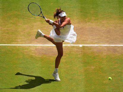 Muguruza, durant la final contra Serena.