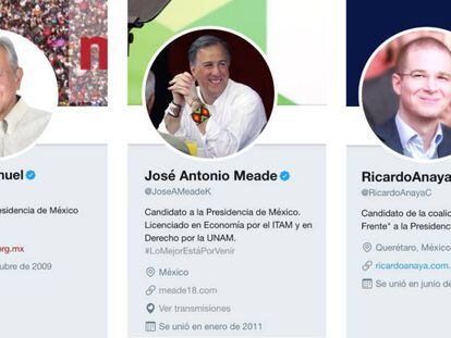 Los tres candidatos a la presidencia de México que lideran las encuestas