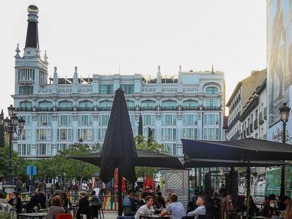 Terrazas de hostelería, en Madrid.