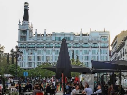 Terrazas de hostelería, en Madrid.