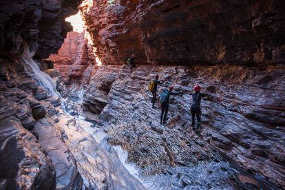 La garganta Gorge en el parque nacional Karijini, en la región australiana de Pilbara.