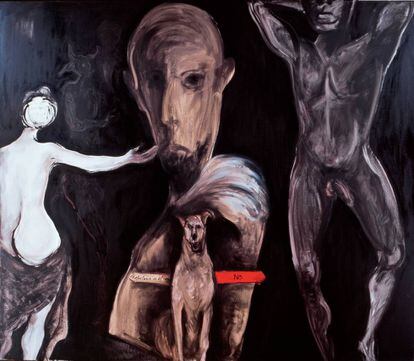 'El poderío de la teóloga Cañizares' (2010), obra de Sofía Gandarias expuesta en la muestra 'El coloquio de los perros'.