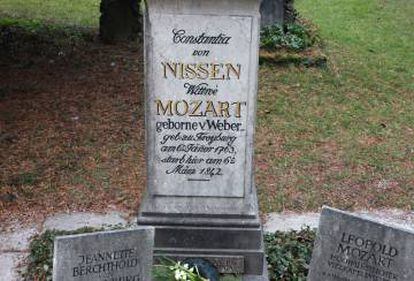 La tumba de Constanze, la mujer de Mozart, enterrada en Salzburgo.