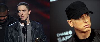 Lo de no sonreír —ni cuando te dan un premio— debe ser cosa de raperos. Eminem tampoco se deja ver alegre en público.