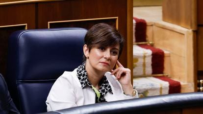 La ministra de Vivienda y Agenda Urbana, Isabel Rodríguez, este miércoles en el Congreso.