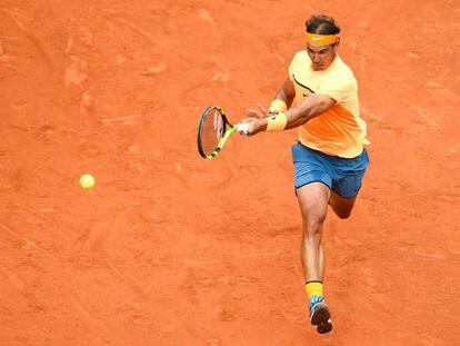 Nadal, en su victoria ante Fognini en Barcelona.