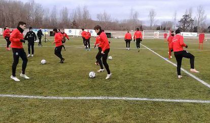 Entrenamiento del Cultural Deportiva Leonesa. © Twitter del equipo