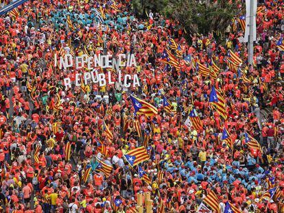 Manifestación de la Diada el pasado 11 de septiembre. 