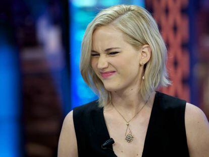 Jennifer Lawrence a su paso por 'El Hormiguero'.