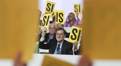 Mariano Rajoy este viernes en el Congreso Nacional del PP.