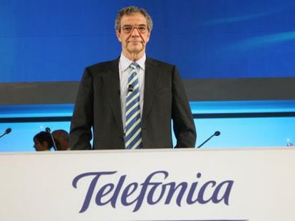 C&eacute;sar Alierta, presidente de Telef&oacute;nica.