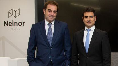 Borja García-Egotxeaga, CEO de Neinor Homes (izquierda), y Jordi Argemí, CEO adjunto y director financiero.