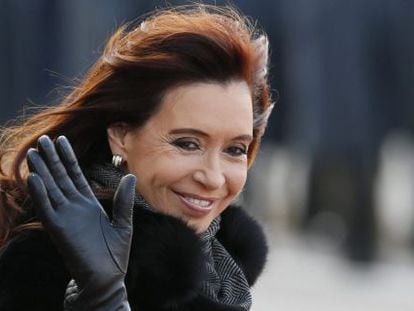 Cristina Fern&aacute;ndez a su llegada a Rusia este martes.  