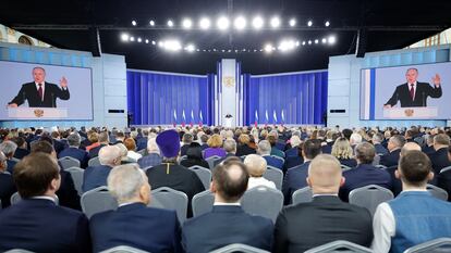 Putin, durante su discurso.