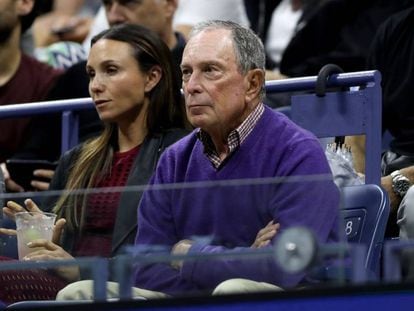 Michael Bloomberg en un partido del US Open