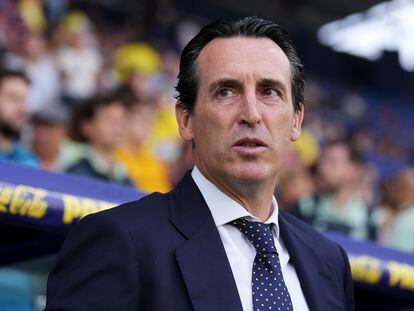 Unai Emery en su último partido con el Villarreal.