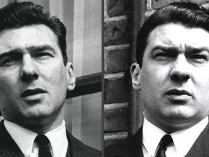 Los gemelos Kray, retratados en el East End londinense en 1969. Tenían 34 años y estaban locos.