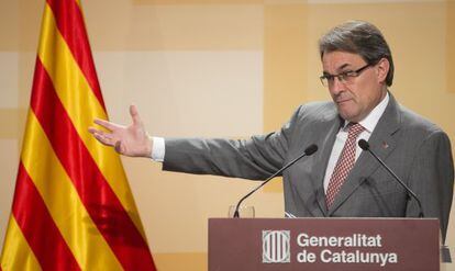 El presidente de la Generalitat, Artur Mas, en una reciente comparecencia