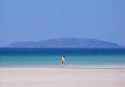 La playa de Carnota, en Galicia.