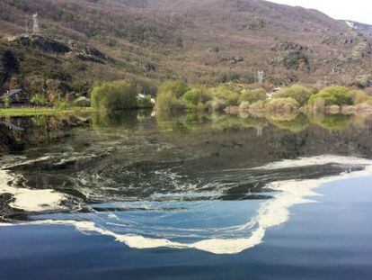Un vertido fotografiado hace 10 d&iacute;as en el lago de Sanabria.