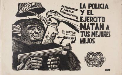 Un cartel del movimiento estudiantil mexicano de 1968.