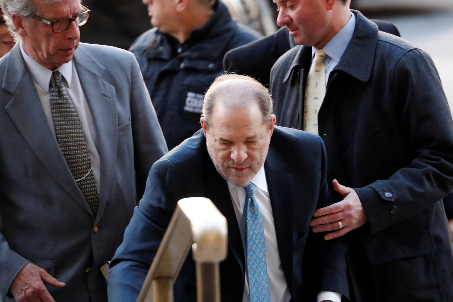 El productor de cine Harvey Weinstein, llegando al Tribunal Penal de Nueva York en febrero de 2020.
