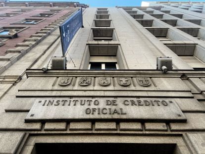 Fachada del Instituto de Crédito Oficial, en el paseo del Prado de Madrid en enero de 2020.