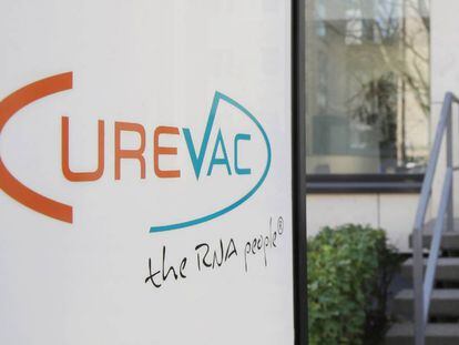 Oficina de la firma biotecnológica CureVac en Fráncfort. 