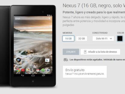Se va terminando el stock de Nexus 7. ¿El Nexus 8 más cerca?