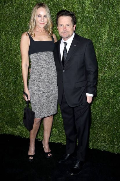 Una de las más recientes apariciones públicas de Michael J. Fox: con su esposa Tracy Pollan en la gala Museum of Modern Art Film Tenth Annual Benefit en 2017.