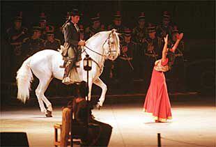 Un momento de la representación de la ópera Carmen,de Salvador Távora.