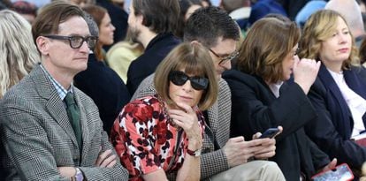 La editora de 'Vogue' EEUU, Anna Wintour, en el desfile de JW Anderson en la Semana de la Moda de Londres.