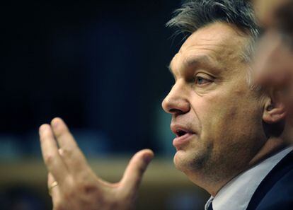 El primer ministro húngaro, Viktor Orban, en la pasada cumbre del Consejo Europeo.
