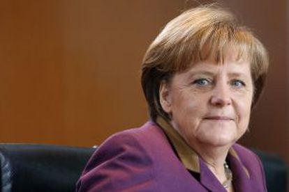 La canciller Merkel este miércoles en Berlín.