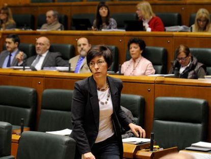 La consejera de Seguridad, Estefan&iacute;a Beltr&aacute;n de Heredia, en un momento del pleno.