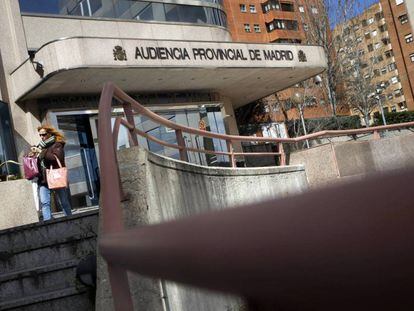 Fachada de la Audiencia Provincial de Madrid, en una imagen de archivo.