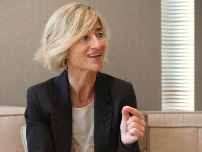 Pilar Zabala durante la entrevista en un hotel de San Sebasti&aacute;n.