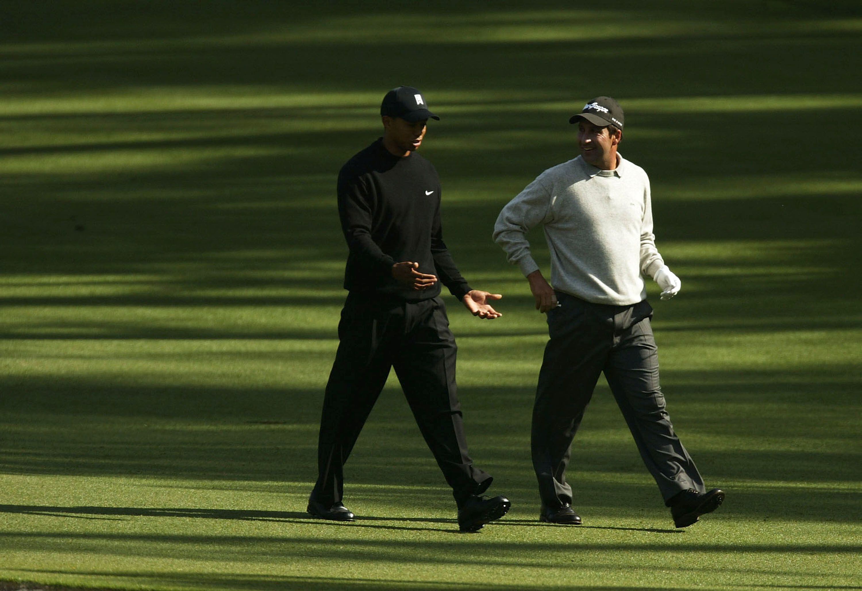 Tiger y Olazabal, en el Masters de 2004.