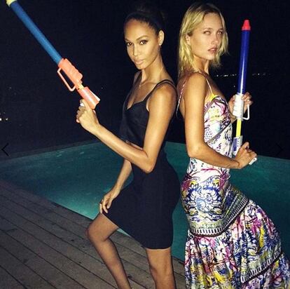 Joan Smalls y Karmen Pedaru.