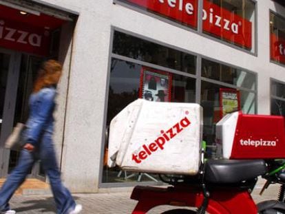 Entrada de un establecimiento Telepizza en Barcelona.
