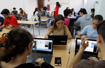 Alumnos del Instituto Torre Roja de Viladecans (Barcelona), ejemplo de buenas prácticas en la orientación del alumnado.